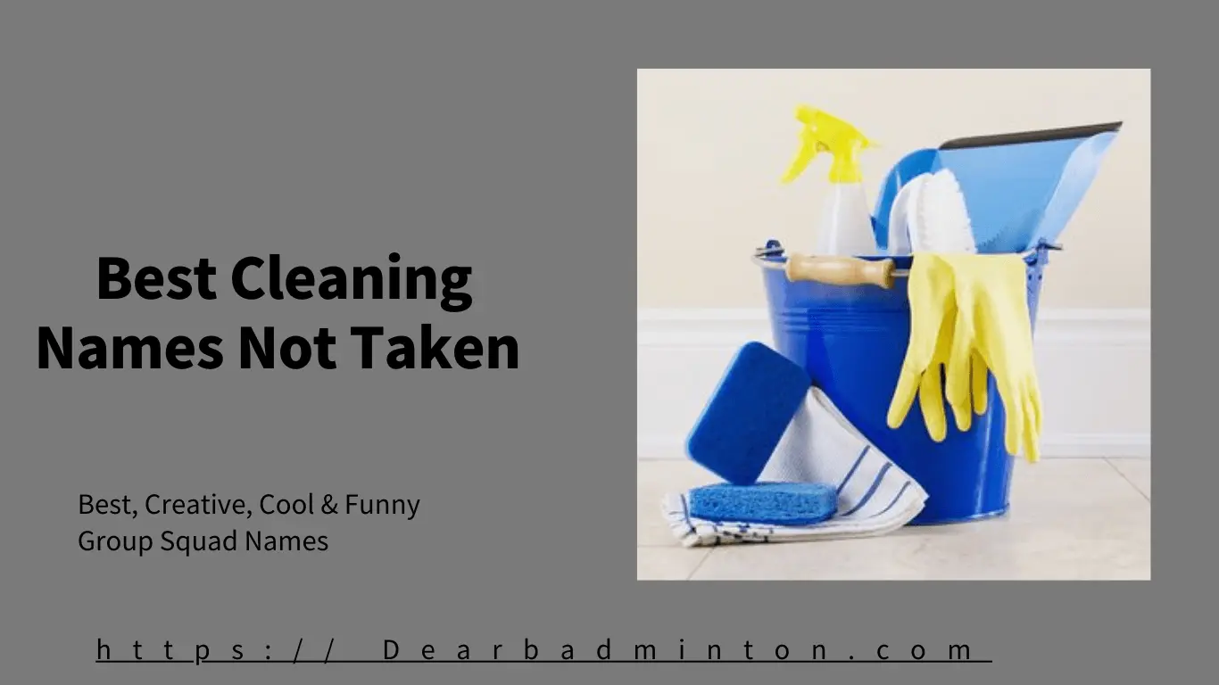 Best Cleaning Names Not Taken