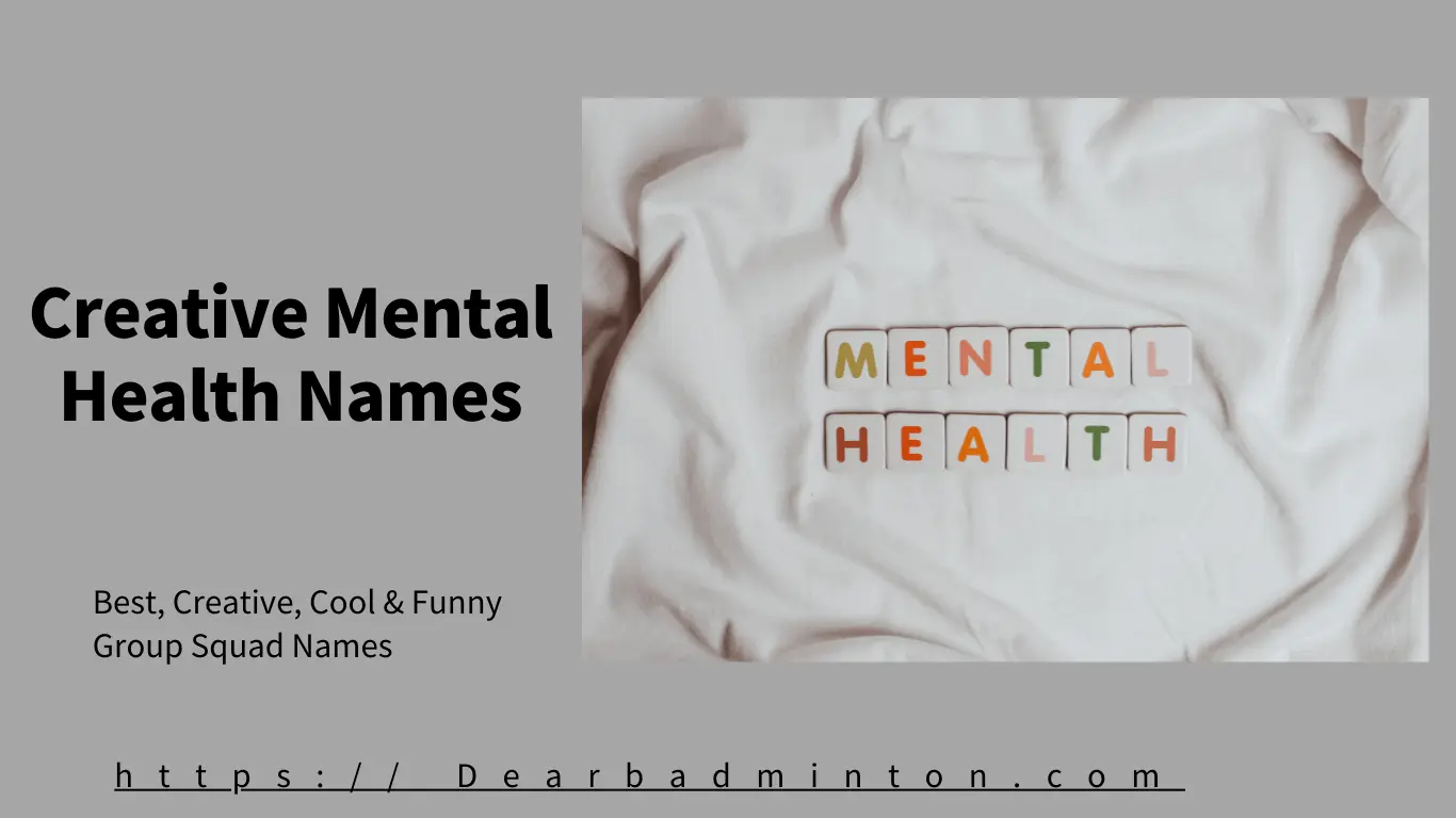 Creative Mental Health Names